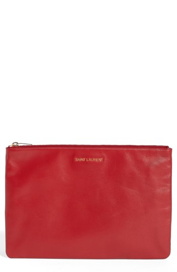 Saint Laurent Leather Clutch, $695 | Nordstrom | Lookastic