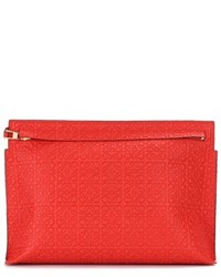 Loewe T Pouch Leather Clutch