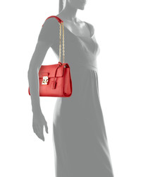 Love Moschino Angelo Leather Shoulder Bag Red
