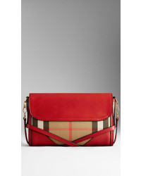 Burberry Small Leather House Check Crossbody Bag