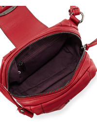 Kooba Dina Leather Crossbody Bag Red Russian