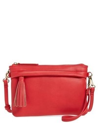Faux Leather Convertible Crossbody Bag