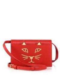 Charlotte Olympia Feline Leather Crossbody Bag