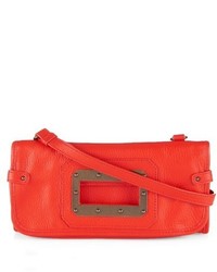 Tomas Maier Fold Over Leather Cross Body Bag