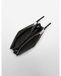 Calvin Klein Galey Saffiano Leather Triple Compartt Crossbody Bag