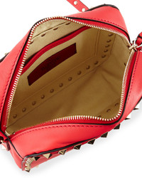 Valentino Garavani Rockstud Small Zip Top Camera Bag Red