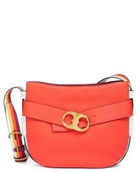 Tory Burch Gemini Belted Small Leather Crossbody Red