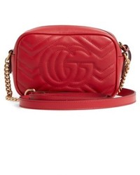 Gucci Gg Marmont 20 Matelasse Leather Camera Bag