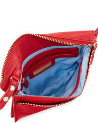 Cynthia Rowley Ines Leather Crossbody Bag Red