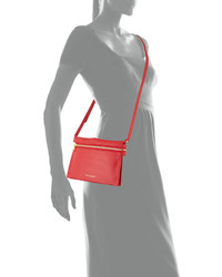 Cynthia Rowley Ines Leather Crossbody Bag Red