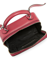 Rebecca Minkoff Leather Box Crossbody Bag Dark Red