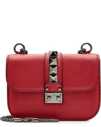 Valentino Leather Small Lock Shoulder Bag