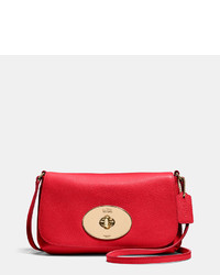 Coach Liv Pouch Crossbody In Pebble Leather