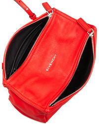 Givenchy Pandora Sugar Leather Crossbody Bag Red