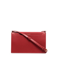 Saint Laurent Red Catherine Leather Shoulder Bag