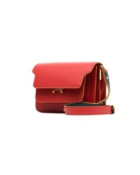 Marni Red Trunk Micro Leather Shoulder Bag