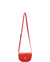 Balenciaga Red Xs Soft Round Crossbody Bag