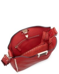 Valentino Rockstud Utilitarian Small Leather Crossbody Bag