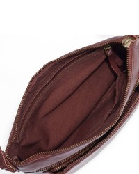 Rr Leather Zip Front Crossbody Bag