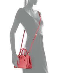 Prada Saffiano Mini Galleria Crossbody Bag Pink