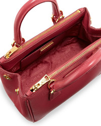 Prada Saffiano Mini Galleria Crossbody Bag Pink