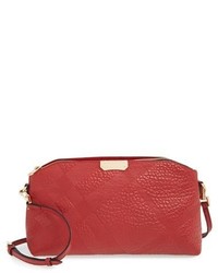 Burberry Small Chichester Check Embossed Leather Crossbody Bag