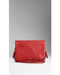 Burberry Small Embossed Check Leather Crossbody Bag