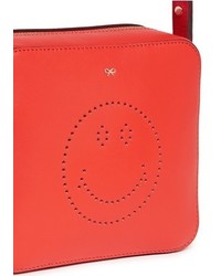Anya Hindmarch Smiley Perforated Leather Crossbody Bag
