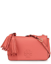 Tory Burch Thea Mini Leather Crossbody Bag Spiced Coral