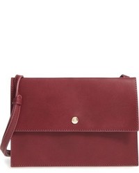 Sole Society Vanessa Faux Leather Crossbody Bag Red