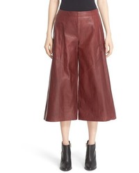 Red Leather Culottes