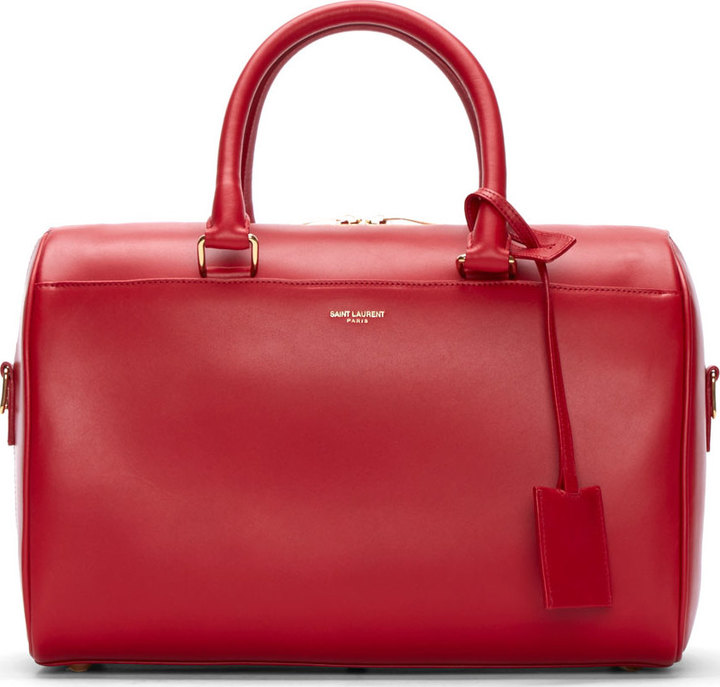 Saint Laurent Sulpice Small Leather Bag - Womens - Red  Small leather bag,  Autumn fashion casual, Lady in red