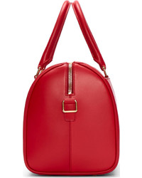 Saint Laurent Red Leather Duffle Bag