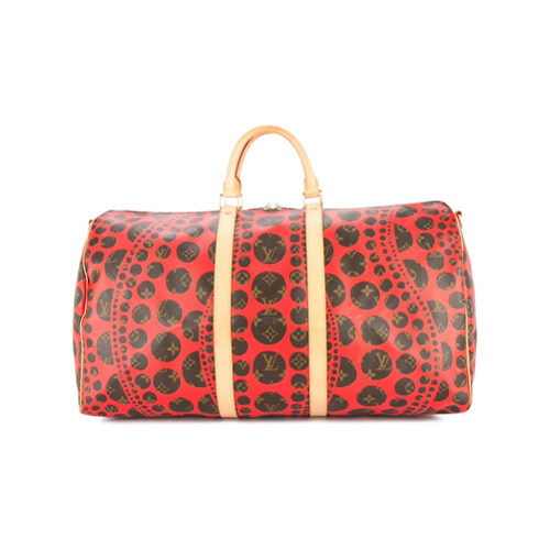 Keepall travel bag Louis Vuitton Red in Plastic - 24889846