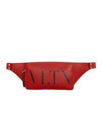 Red Leather Fanny Pack
