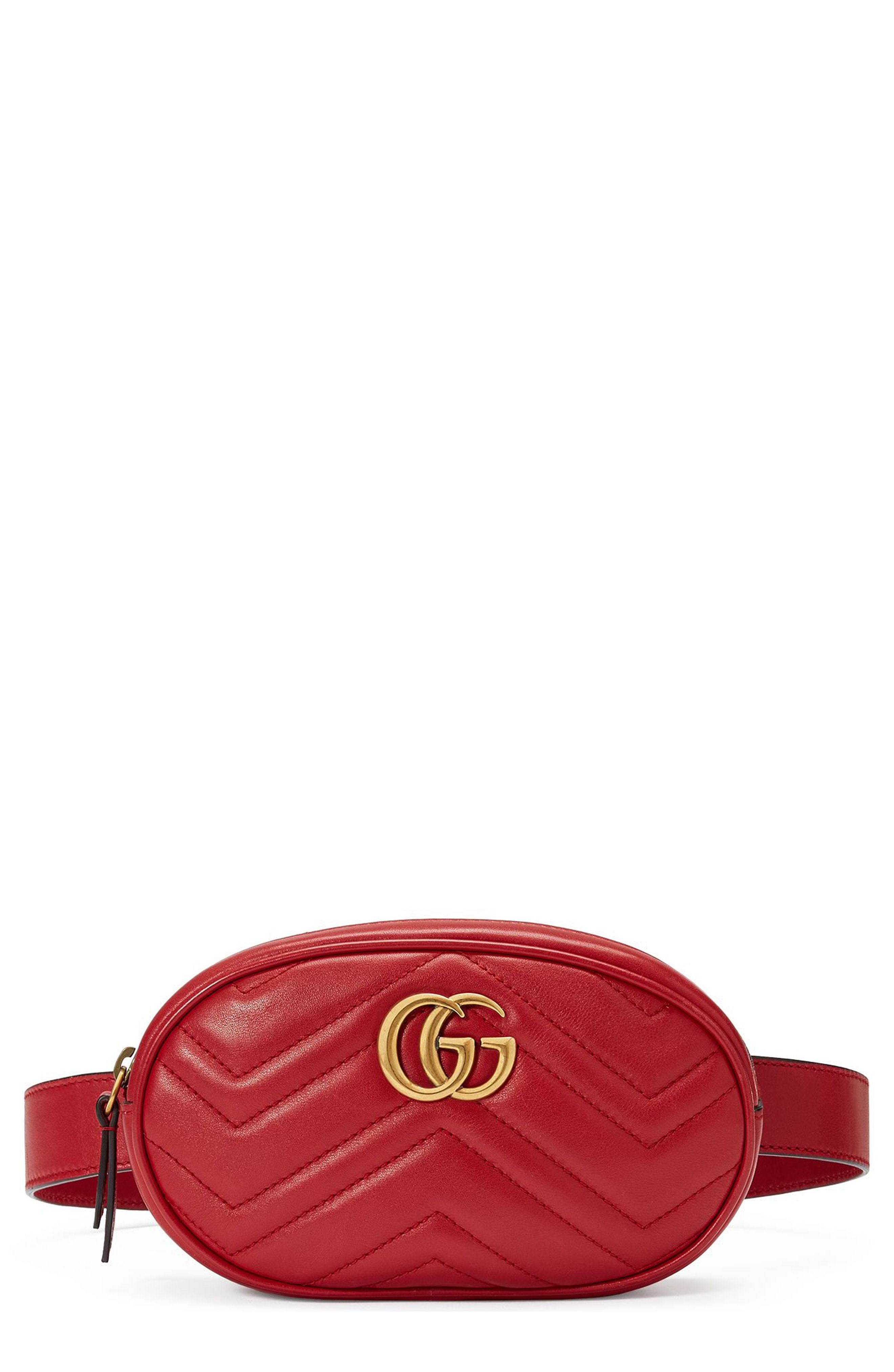 red gucci belt bag