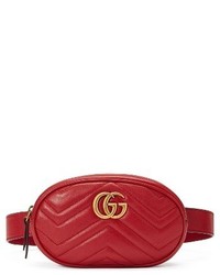 Gucci Gg Marmont Matelasse Leather Belt Bag
