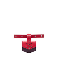 Okhtein Red Rodhawk Studded Leather Belt Bag