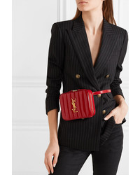 Saint Laurent Vicky Quilted Patent Leather Belt Bag