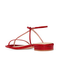 STUDIO AMELIA 02 Croc Effect Leather Sandals