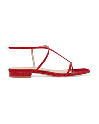 STUDIO AMELIA 02 Croc Effect Leather Sandals