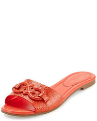 Cole Haan Allegra Logo Patent Slide Sandal Citrus Red