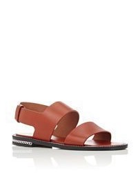 Givenchy Chain Trimmed Double Band Sandals Colorless