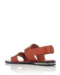 Givenchy Chain Trimmed Double Band Sandals Colorless