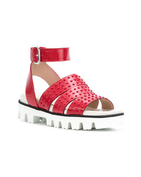 RED Valentino Embossed Strappy Sandals