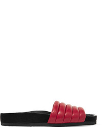 Isabel Marant Hellea Quilted Leather Slides Red
