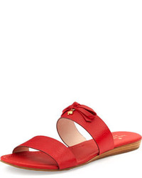 Kate Spade New York Tulia Leather Slide Sandal Maraschino Red
