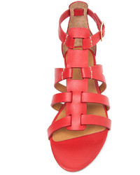 Chloé Chloe Leather Gladiator Sandals In Red