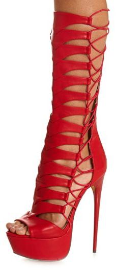 Black Chanel Knee-High Gladiator Wedge Sandals Size 37 Leather ref.1135679  - Joli Closet