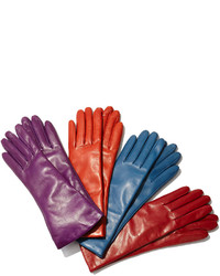 Portolano Cashmere Lined Leather Gloves Red